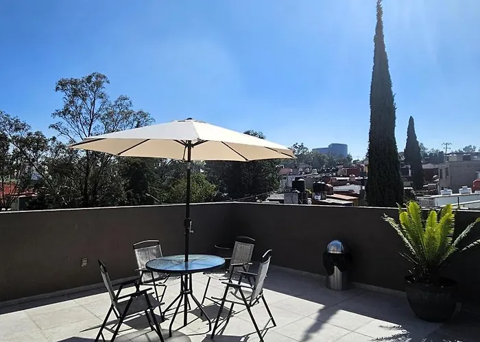 Apartment R02 At Itesm Cem Full Services, Shared-kitchen, Smart Tv, Parking, Balcony