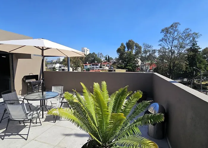 R02 At Itesm Cem Full Services, Shared-kitchen, Smart Tv, Parking, Balcony Apartment *